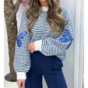 Striped Blue and White Sweater
